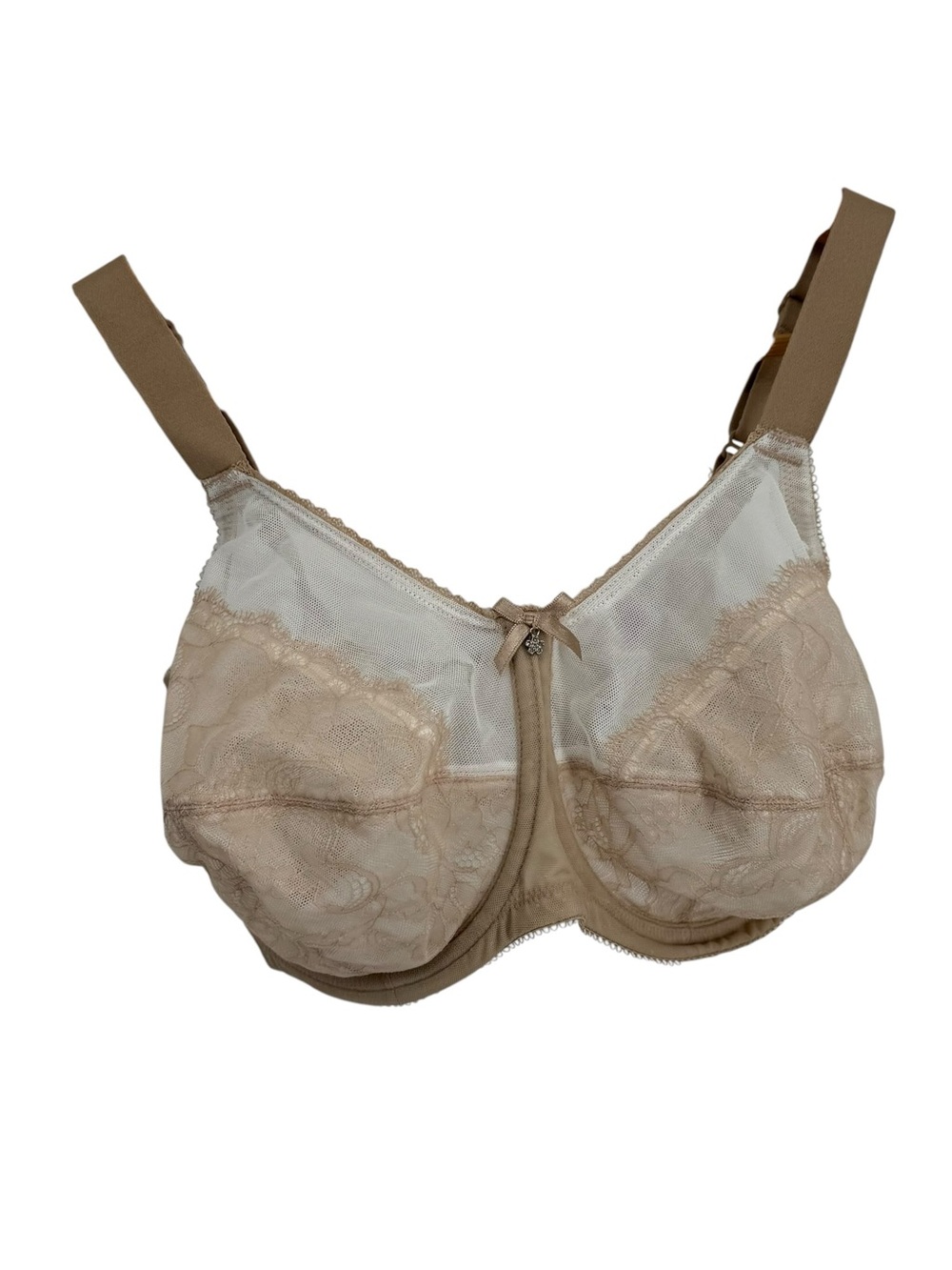 Wacoal Retro Chic Mesh Full Coverage Underwire Bra Toast/Nude 855186 Unlined 34I